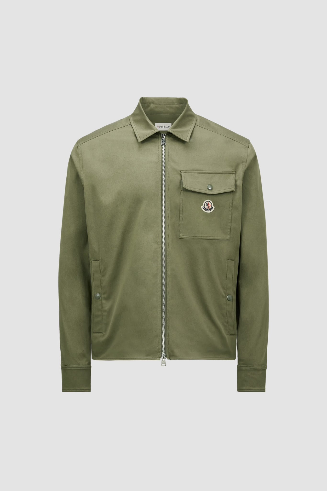 Monlcerr COTTON GABARDINE ZIP-UP SHIRT JACKET